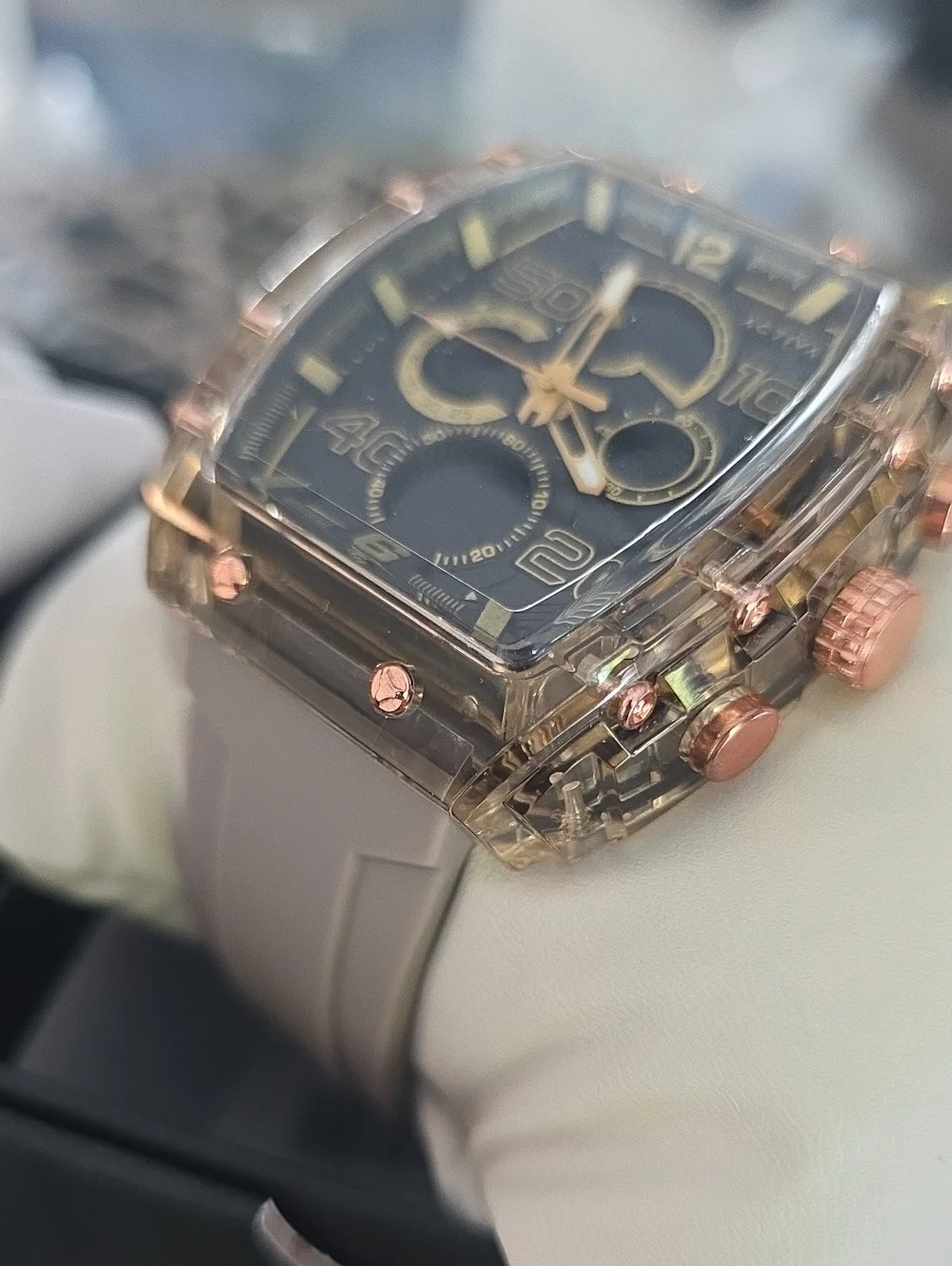 286. ACTIVA Sport Watches- Silver & White Anf Rose Gold & Beige